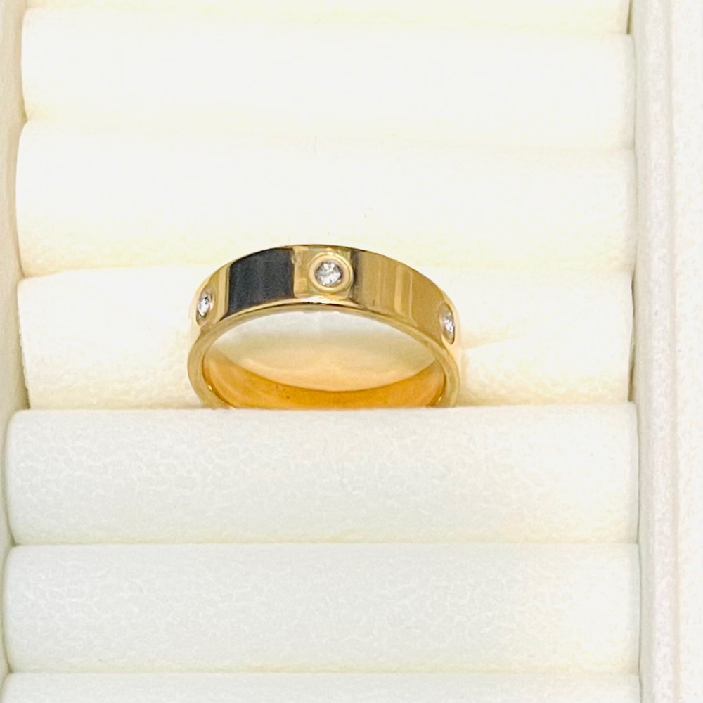 Unisex Love Ring Designer Inspired Band 18K Gold Filled